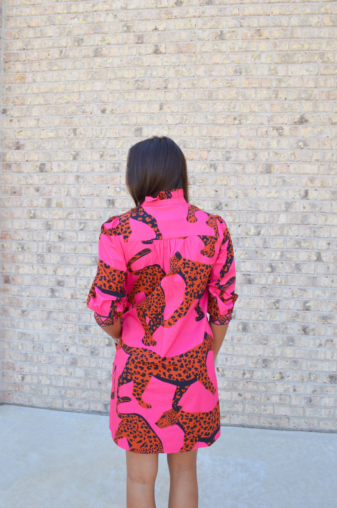 Pink Leopard Dahlia Dress