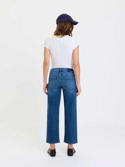 Keeper Crop Low Rise Straight Jeans in Haze - Daze Denim
