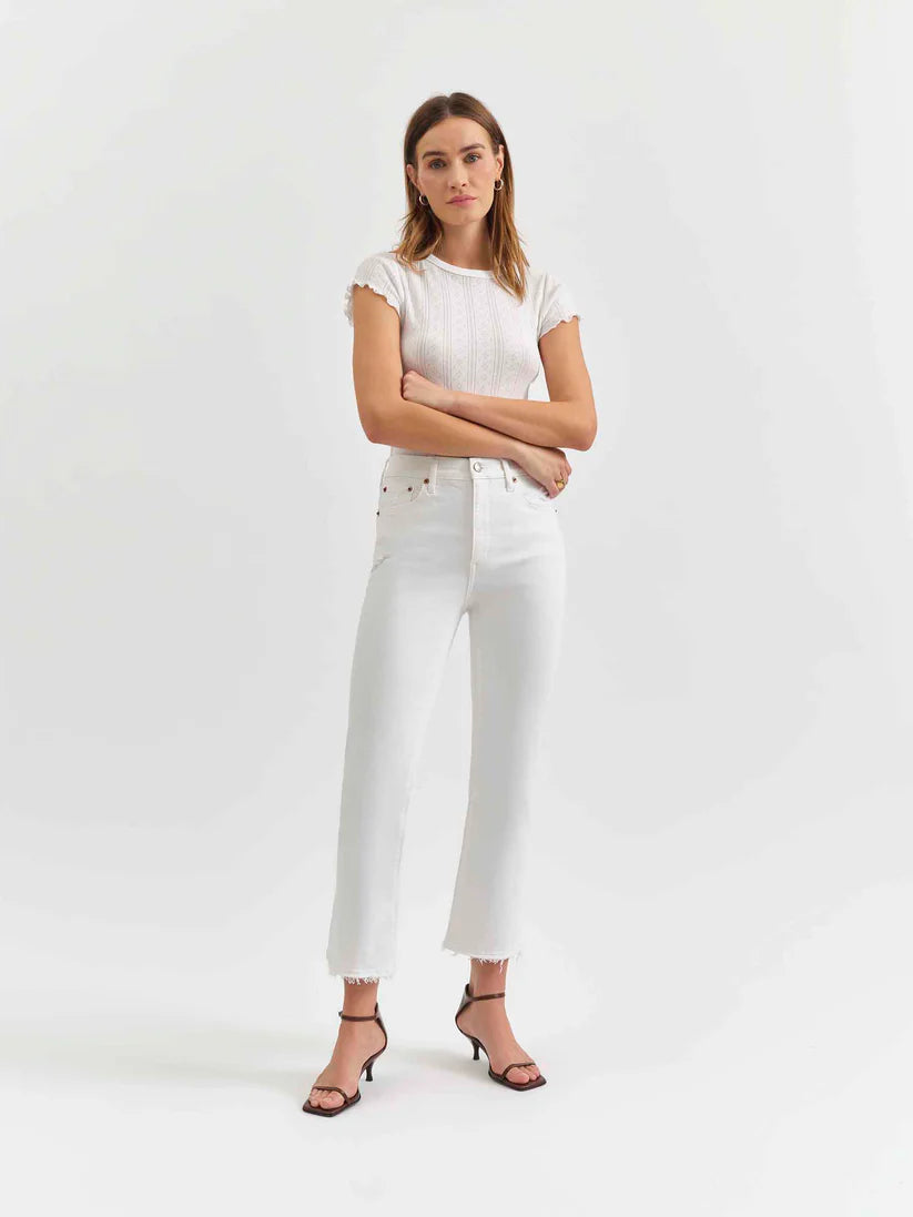 Shy Girl High Rise Crop Flare in Lamb Vintage - Daze Denim