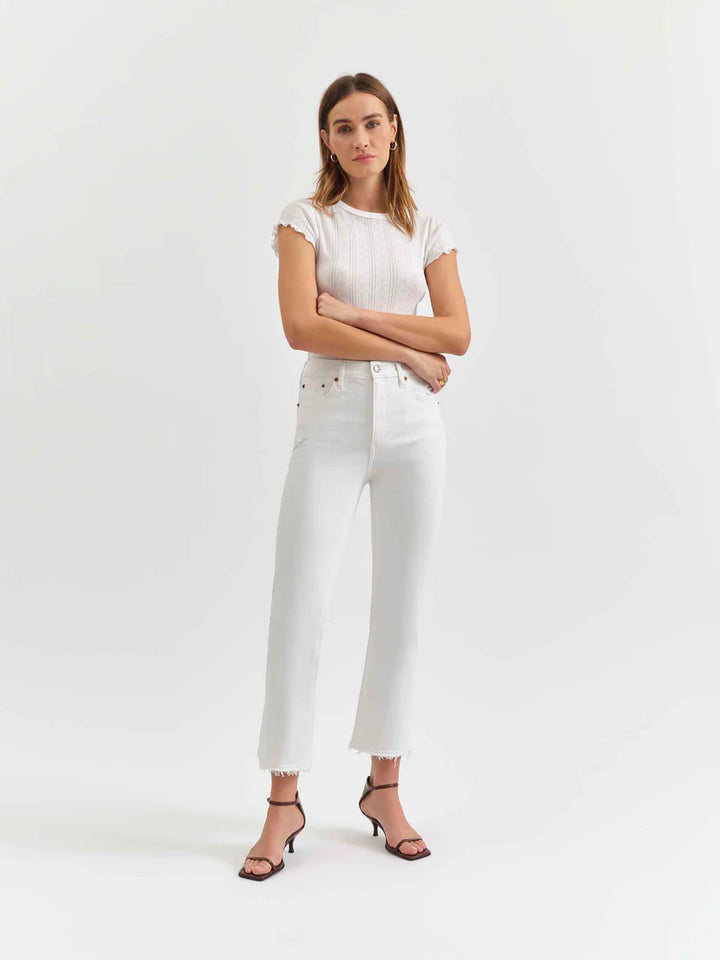 Shy Girl High Rise Crop Flare in Lamb Vintage - Daze Denim