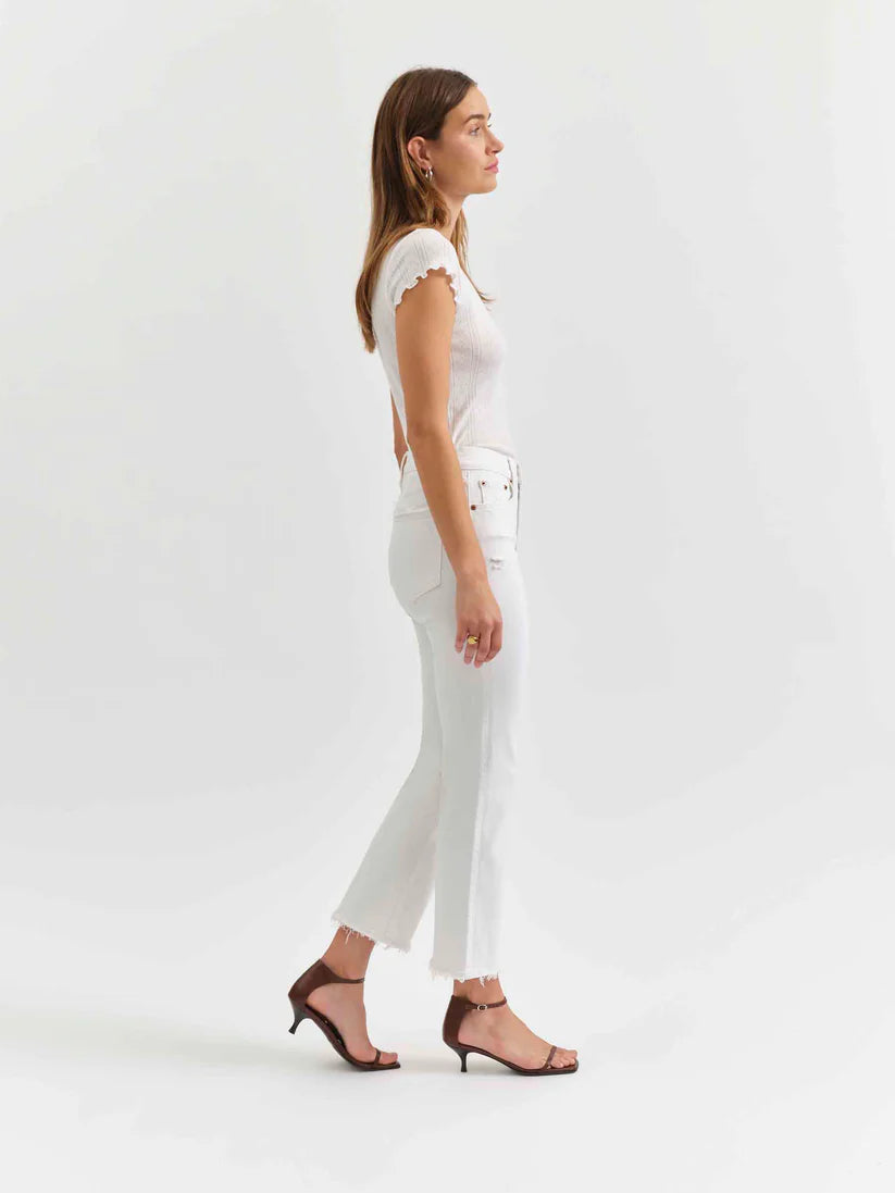 Shy Girl High Rise Crop Flare in Lamb Vintage - Daze Denim