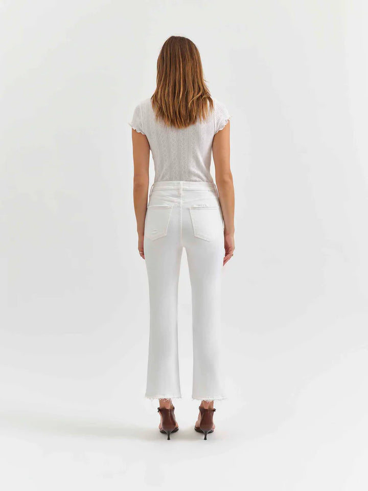 Shy Girl High Rise Crop Flare in Lamb Vintage - Daze Denim