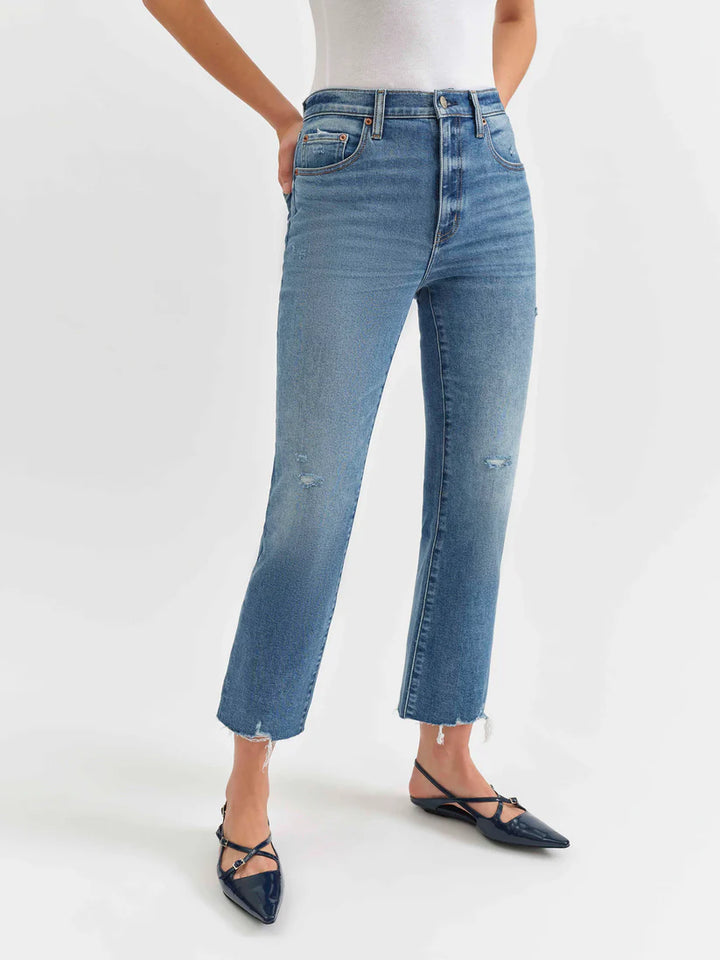 Shy Girl High Rise Crop Flare in Wide Awake Vintage - Daze Denim