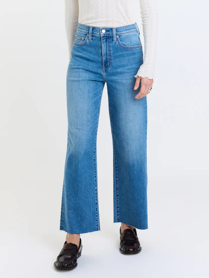 Pleaser High Rise Wide Ankle in Wavy - DAZE DENIM