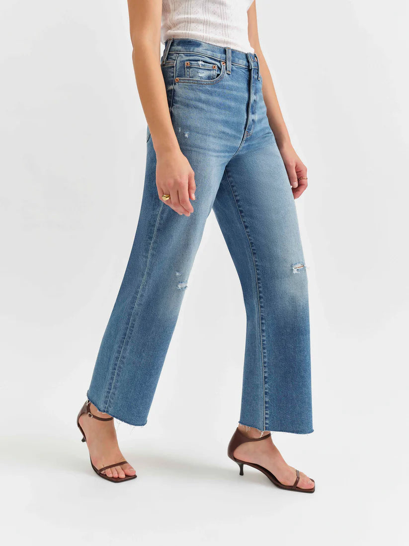 Pleaser High Rise Wide Ankle in Wide Awake - Daze Denim
