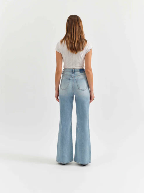 Far Out High Rise Wide Leg in Blooming Vintage - Daze Denim