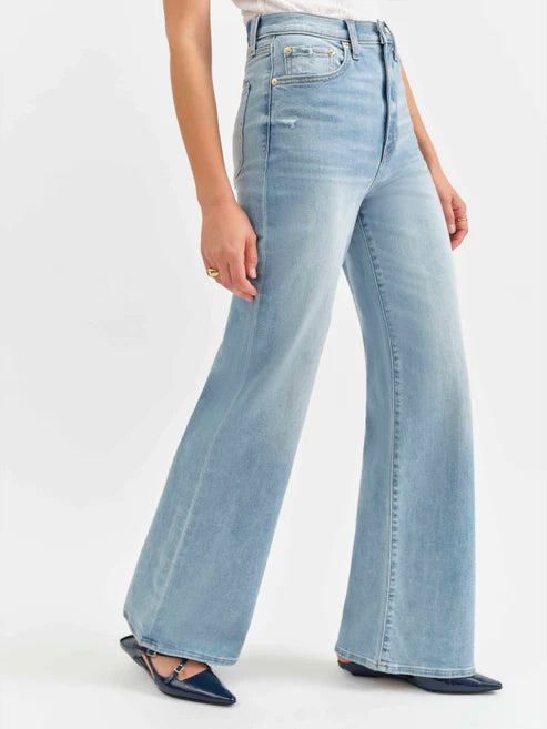 Far Out High Rise Wide Leg in Blooming Vintage - Daze Denim