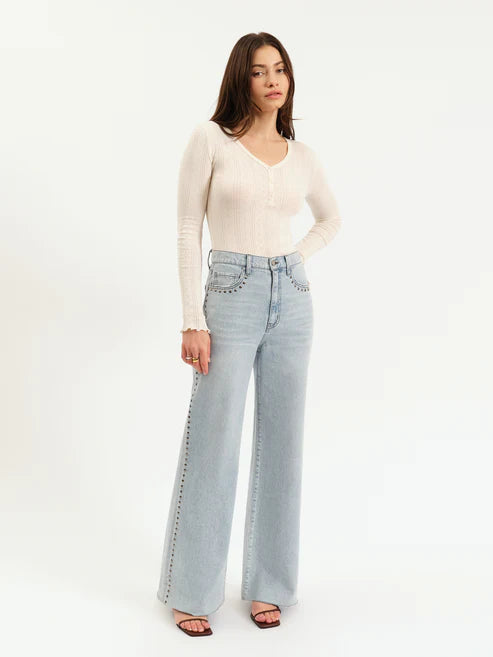 Far Out High Rise Wide Leg in Let’s Dance - DAZE Denim
