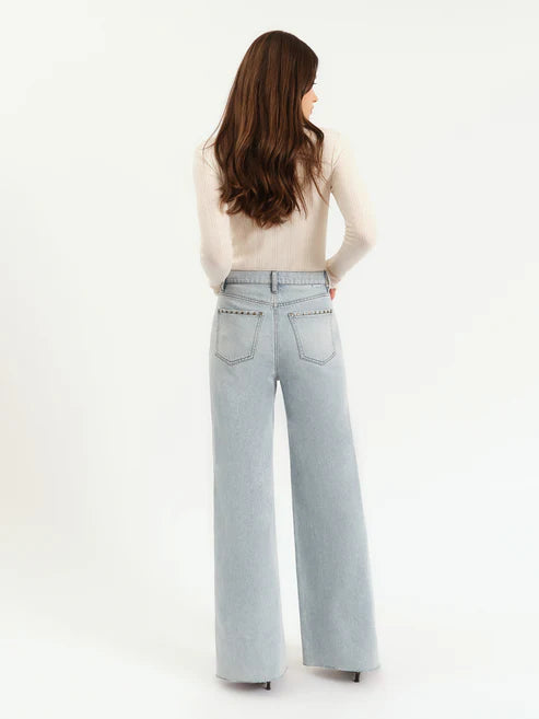 Far Out High Rise Wide Leg in Let’s Dance - DAZE Denim