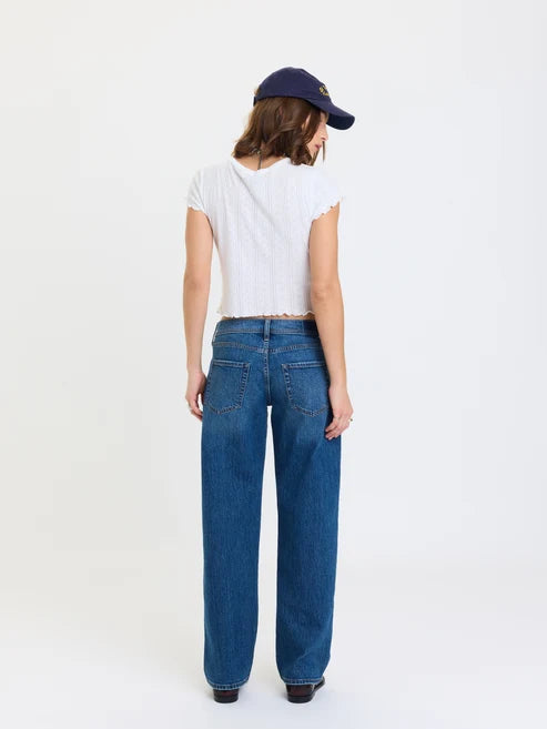 Replay Low Rise V-Waist Barrel Jeans in Almost Home - Daze Denim