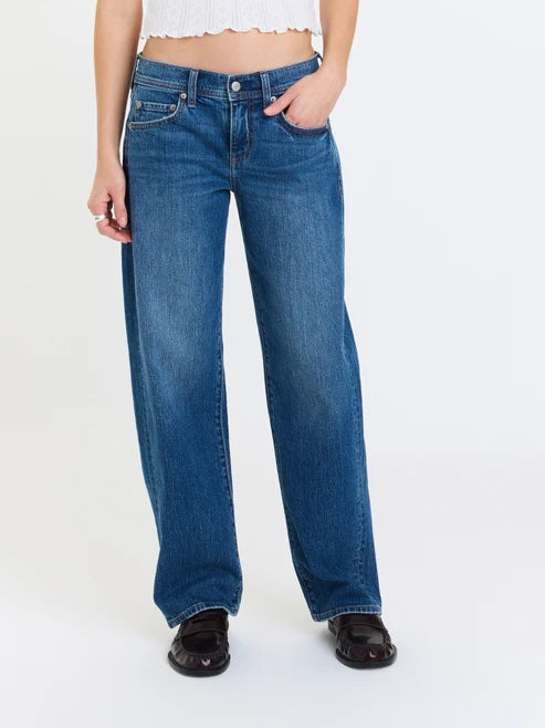 Replay Low Rise V-Waist Barrel Jeans in Almost Home - Daze Denim