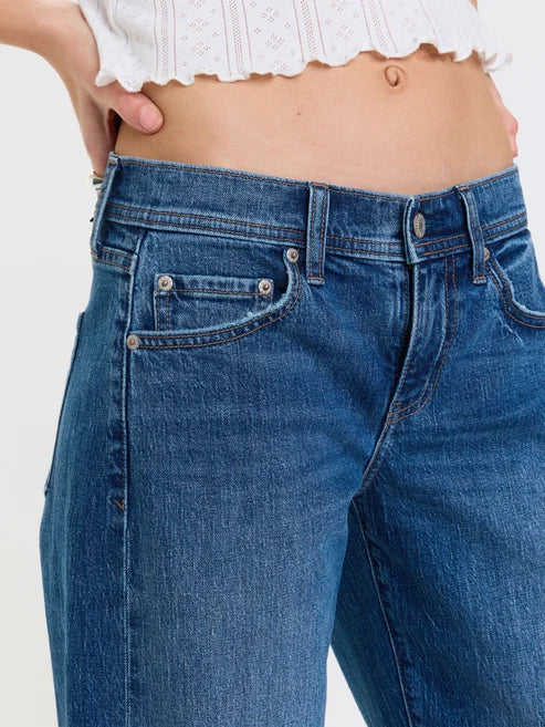 Replay Low Rise V-Waist Barrel Jeans in Almost Home - Daze Denim