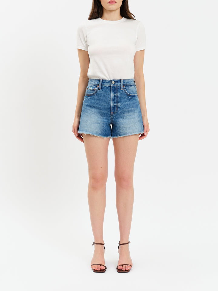Knockout High Rise A-Line Shorts in Alter Ego