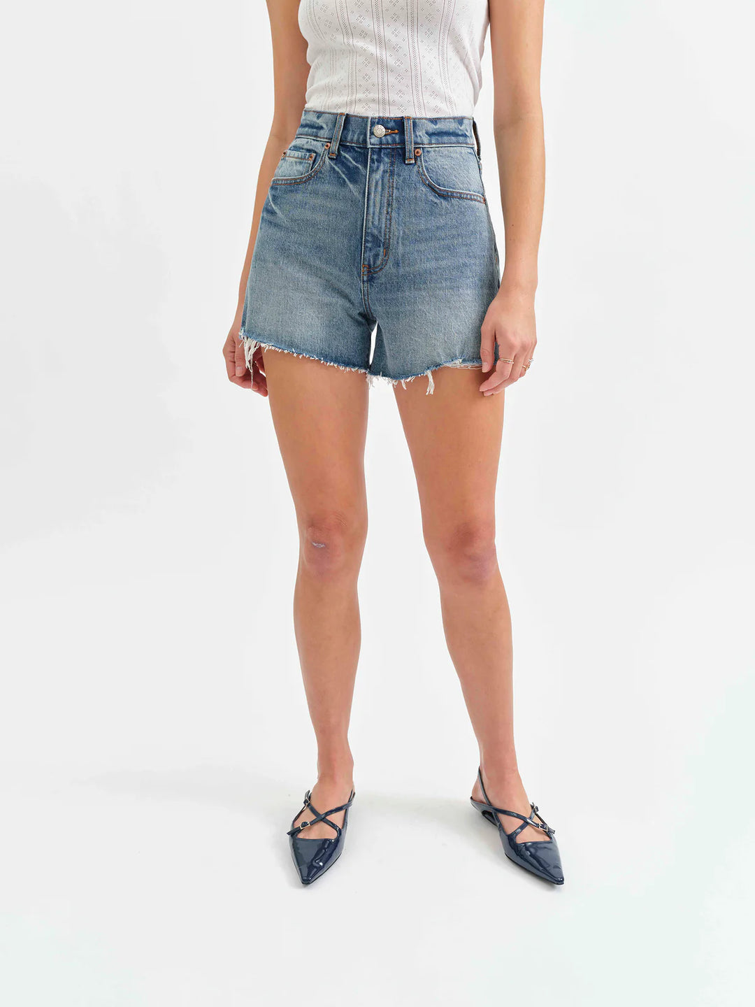 The Knockout High Rise Short in Thrill Vintage