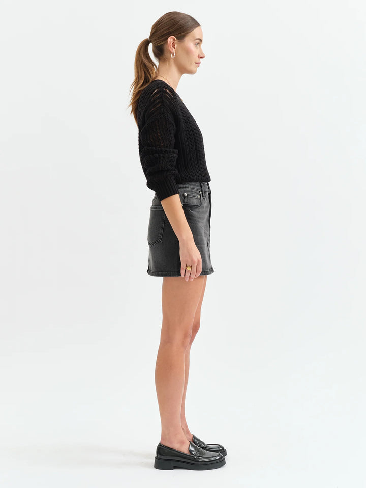 Malibu Mini Skirt in Spade- DAZE