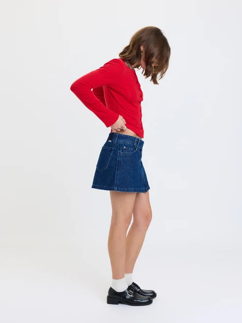 High Tide Pleated Skirt in Rush - Daze Denim