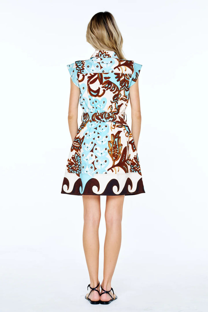 Fay Paisley Print Sleeveless Mini Dress