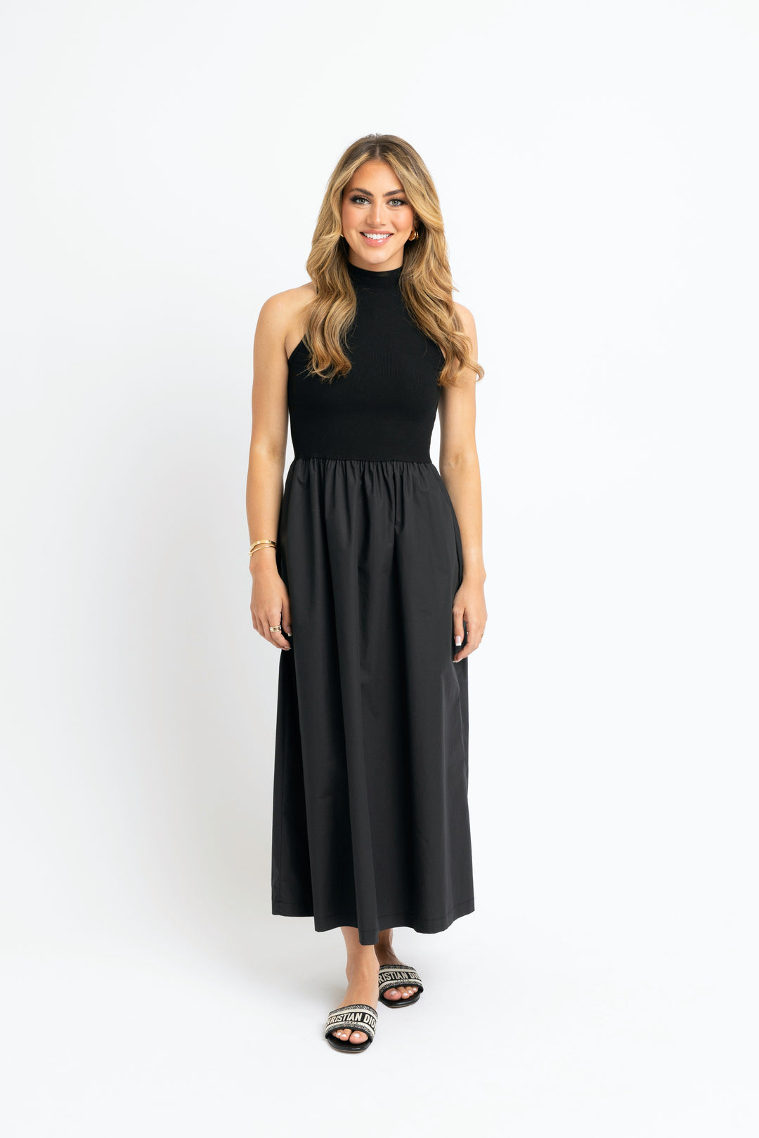 Black Mockneck Maxi