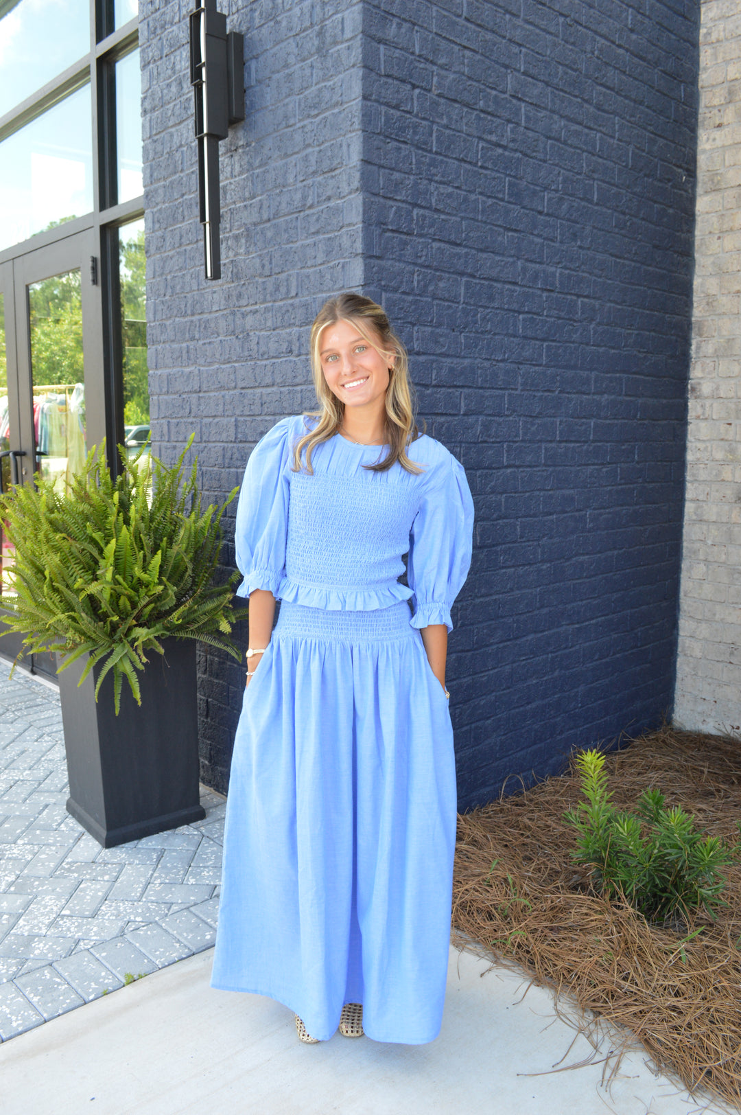 Royal Blue Skirt Set