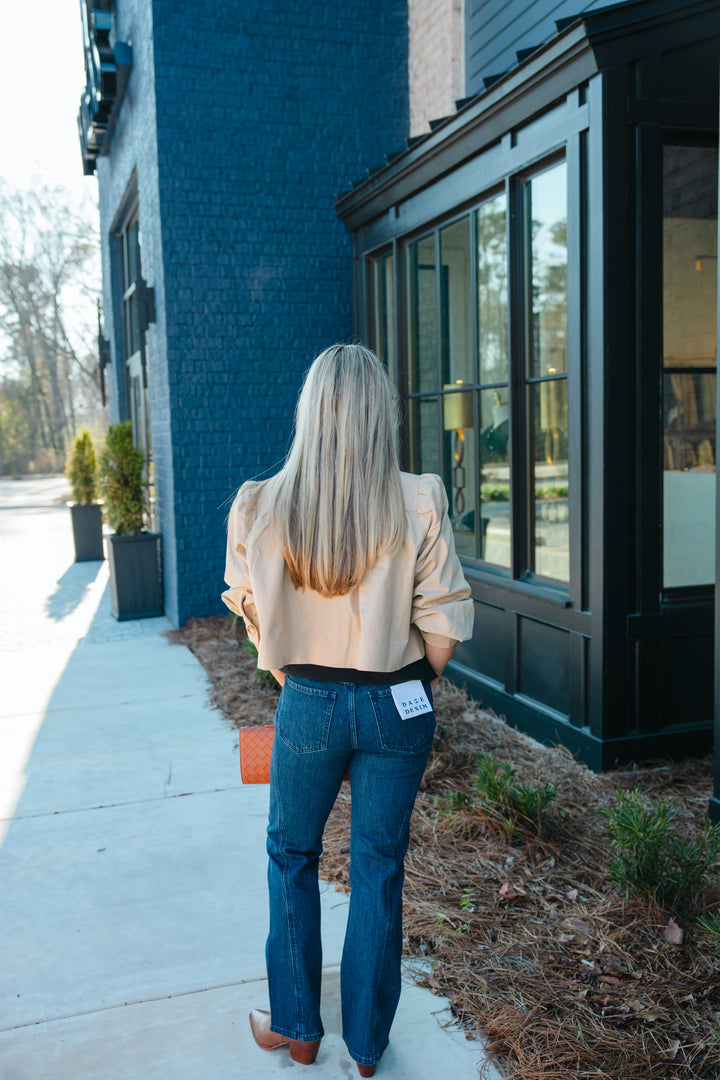 British Tan Cropped Jacket