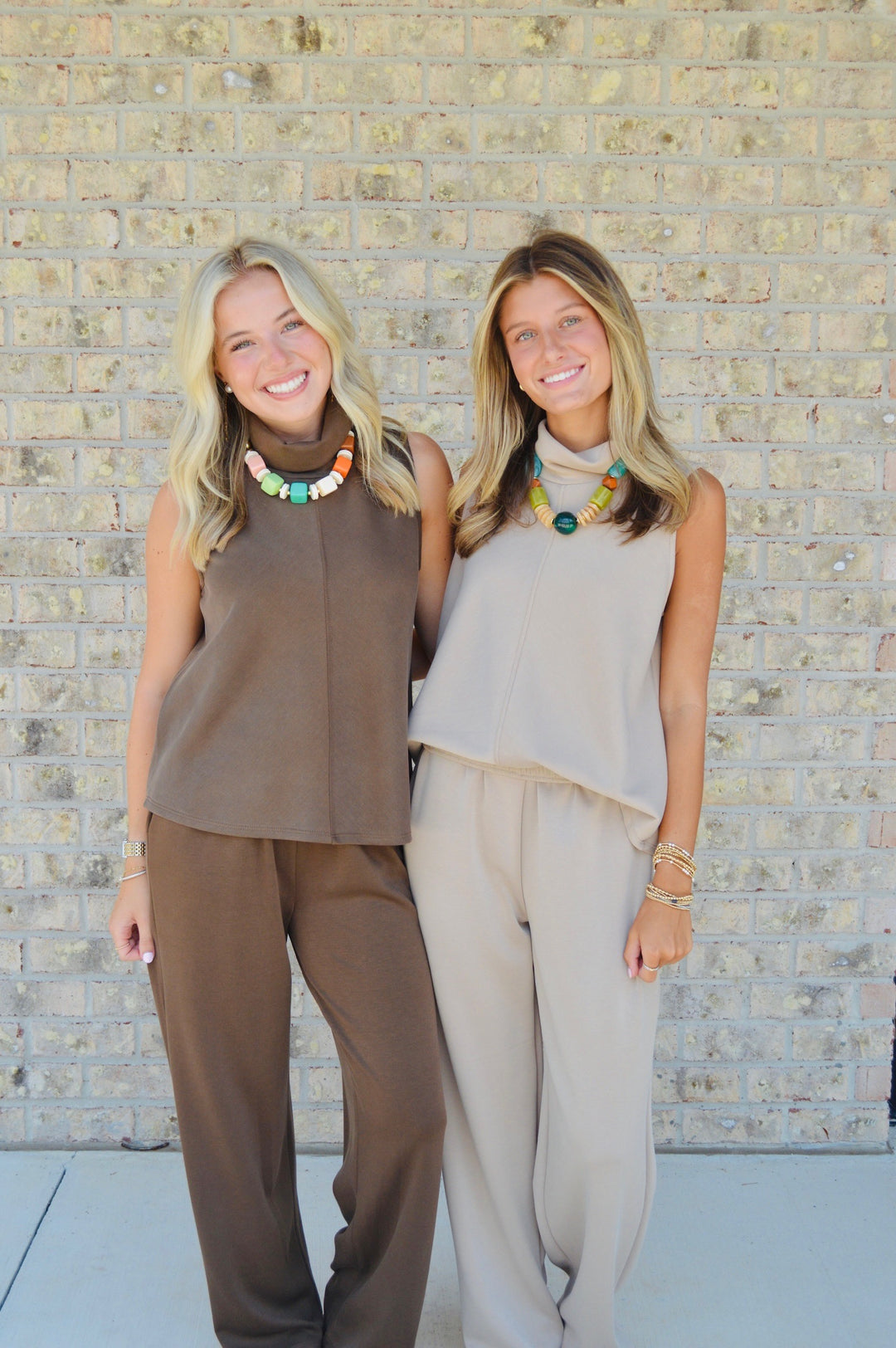 Chocolate Suba Mock Neck Set