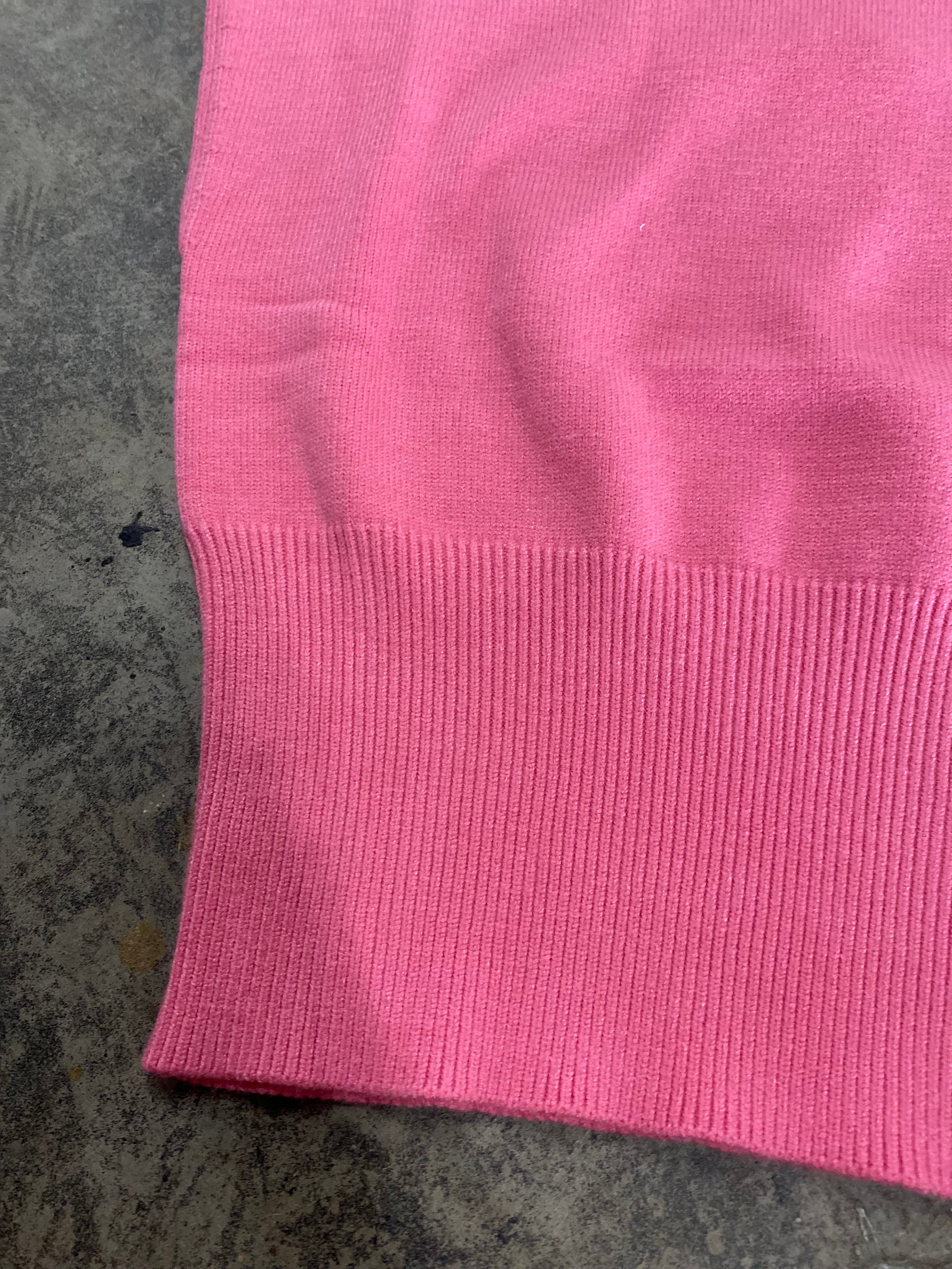 Pink Short-Sleeve Sweater