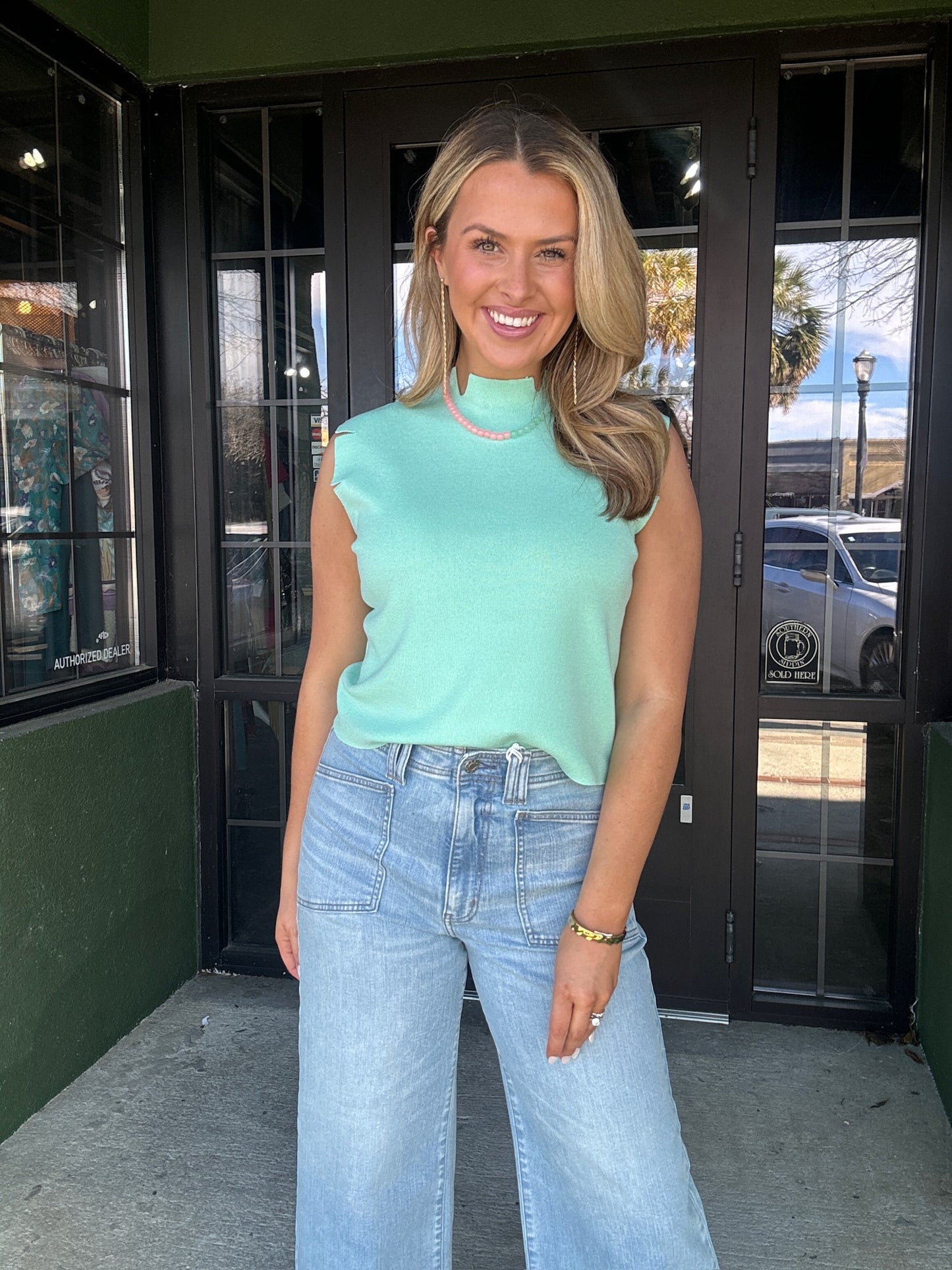 Betty Top In Light Mint