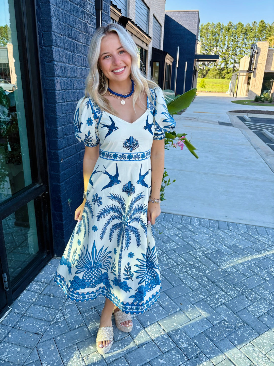 Blue Bird Midi Dress