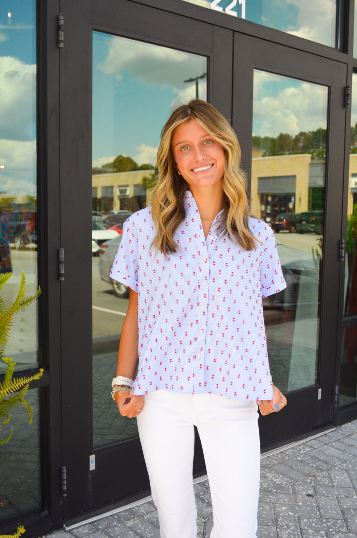Check Please Short Sleeve Top