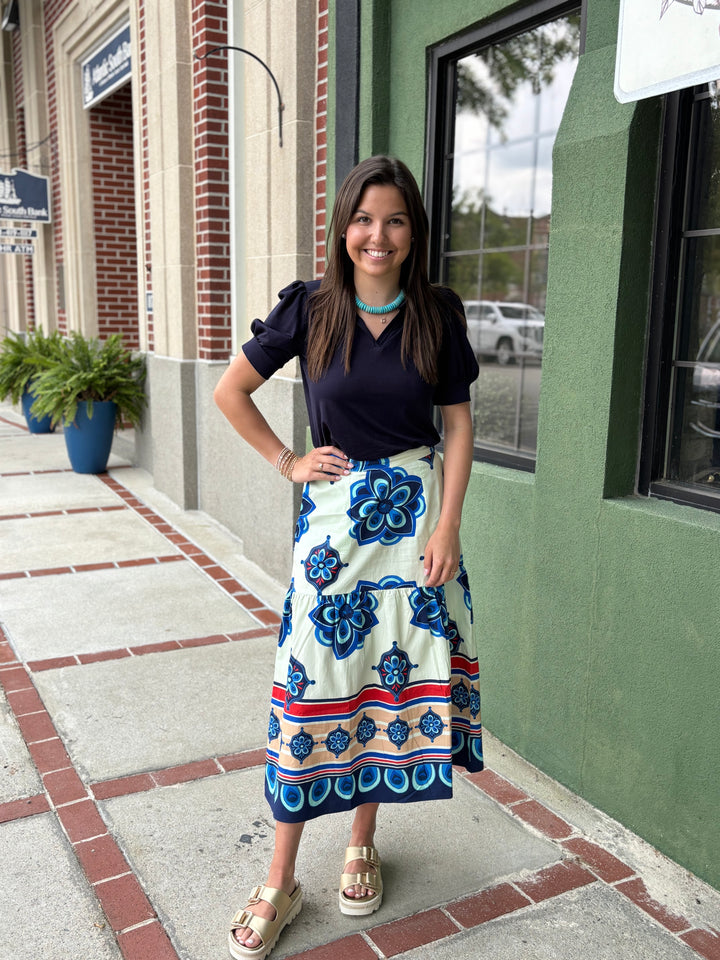 Geometric Florals Maxi