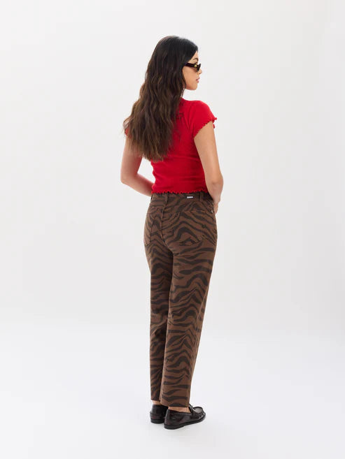 Pleaser High Rise Ankle Length in Desert Zebra - Daze Denim