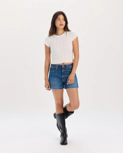 Valley Girl High Rise Shorts in Manhattan - Daze Denim