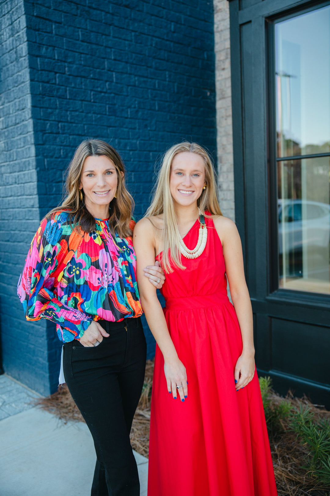 Red Poplin One Shoulder Maxi Dress