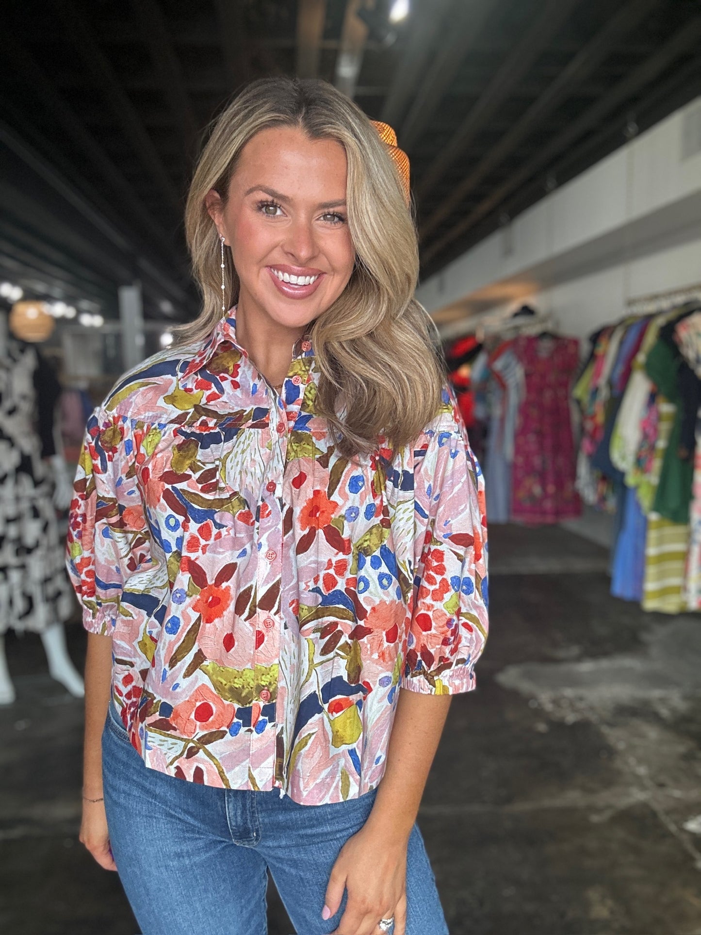 Picasso Floral Blouse