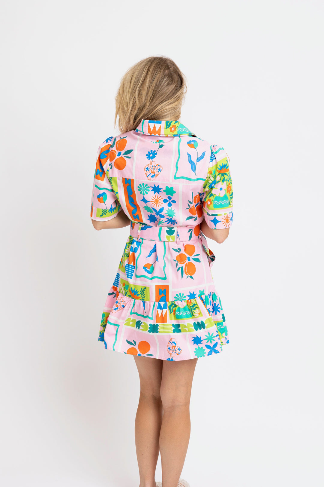 Floral Frame Shirt Dress