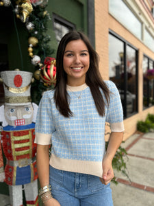 Sky Blue Knit Top