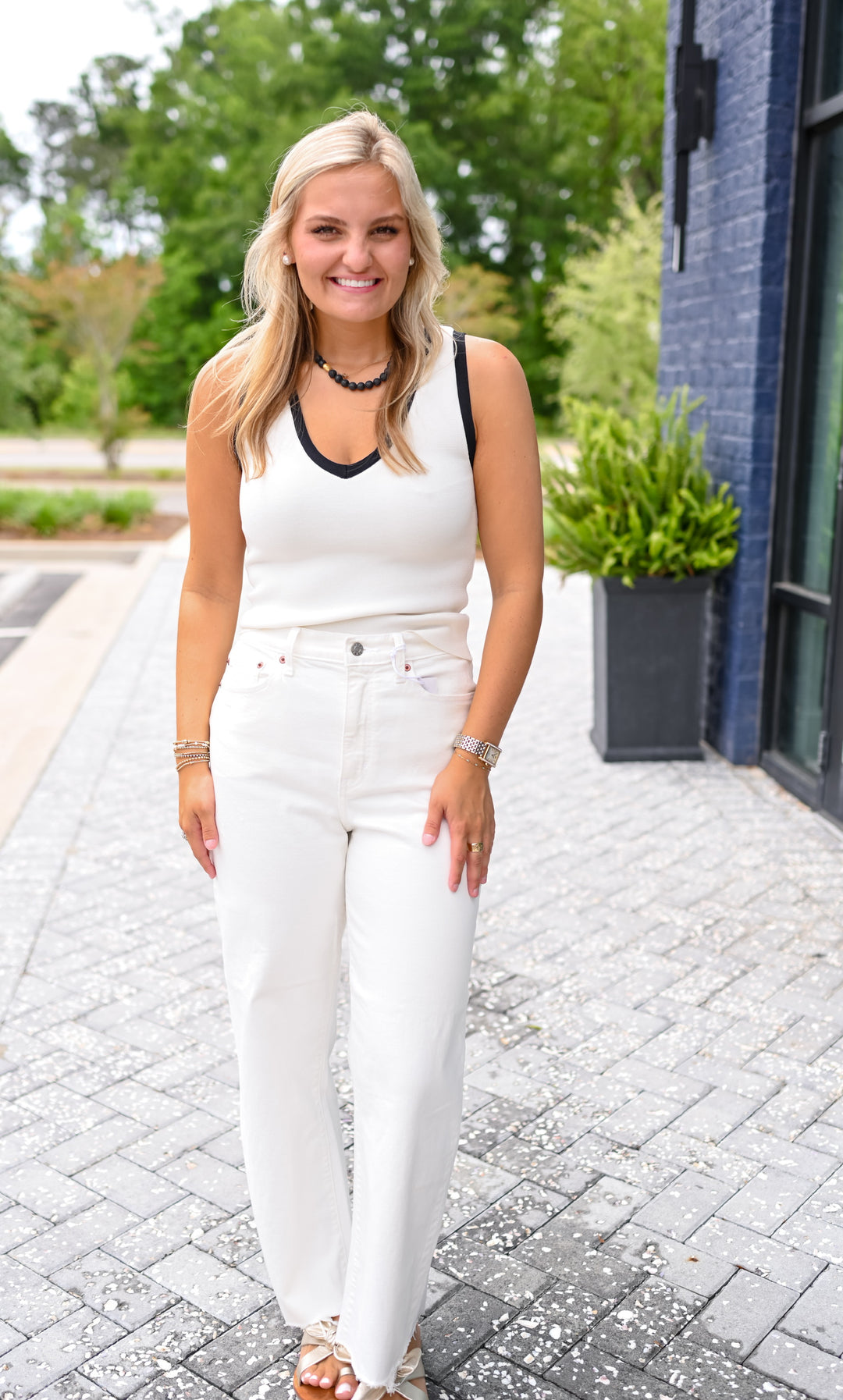 Nancy V-Neck Knit Tank Top