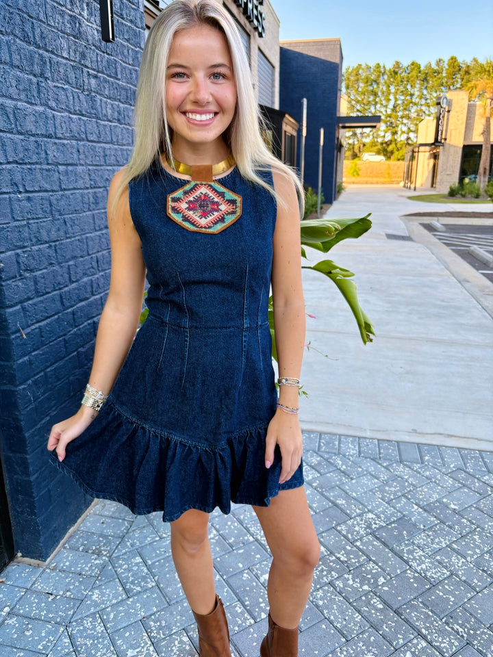 Laurel Ruffle Dress - Daze Denim