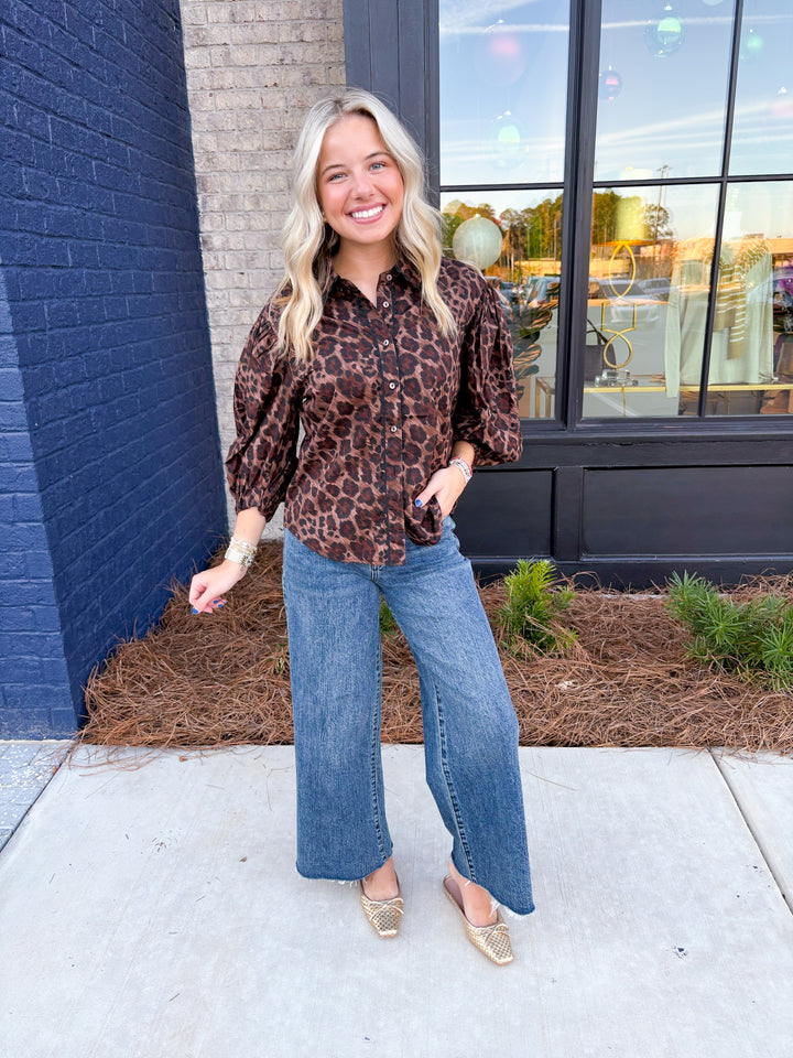Leopard RicRac Blouse