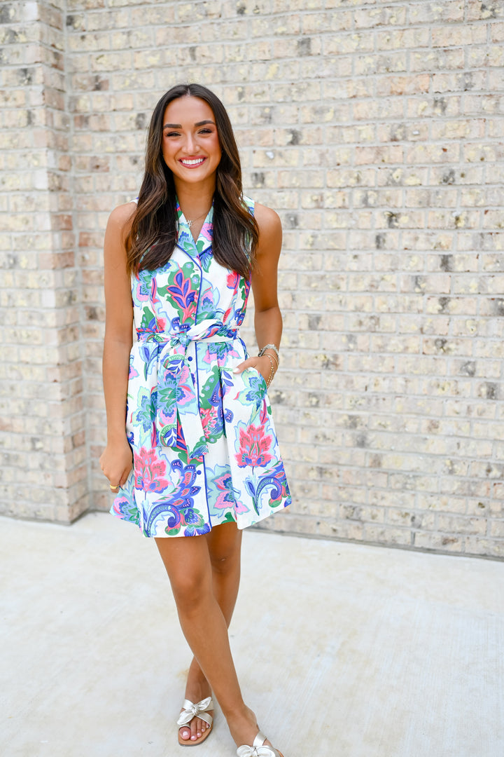 Exotic Garden Flare Dress