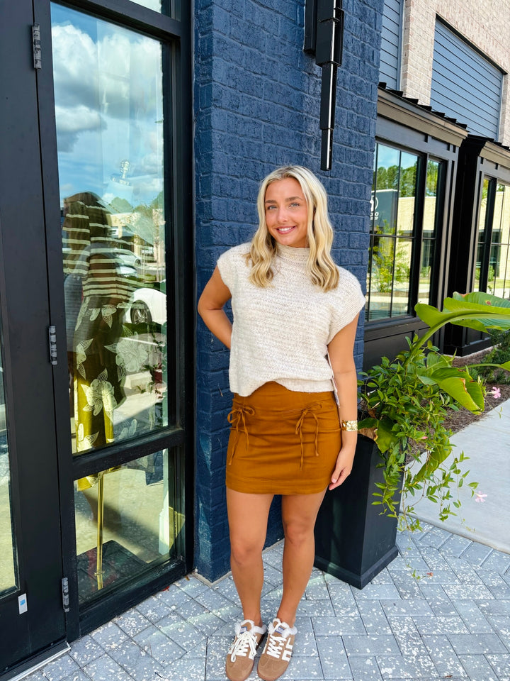 Sienna Twill Bow Skirt