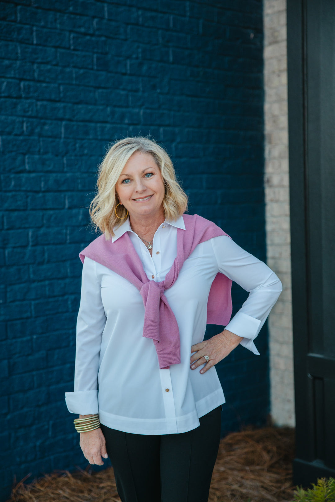 Optic Blanc Top - Joseph Ribkoff