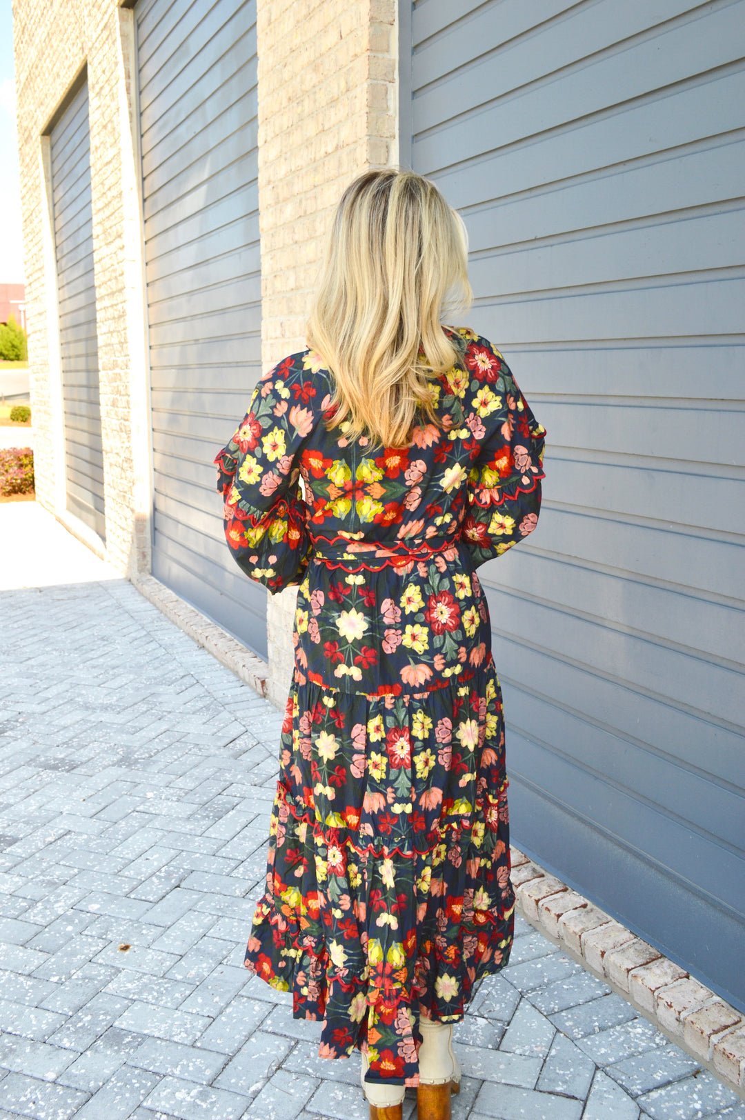 Botanical Shadow Maxi Dress