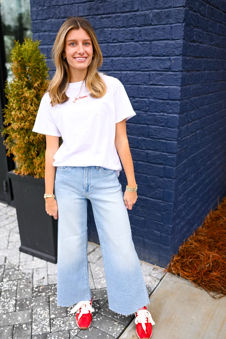 White Je T'aime Tee