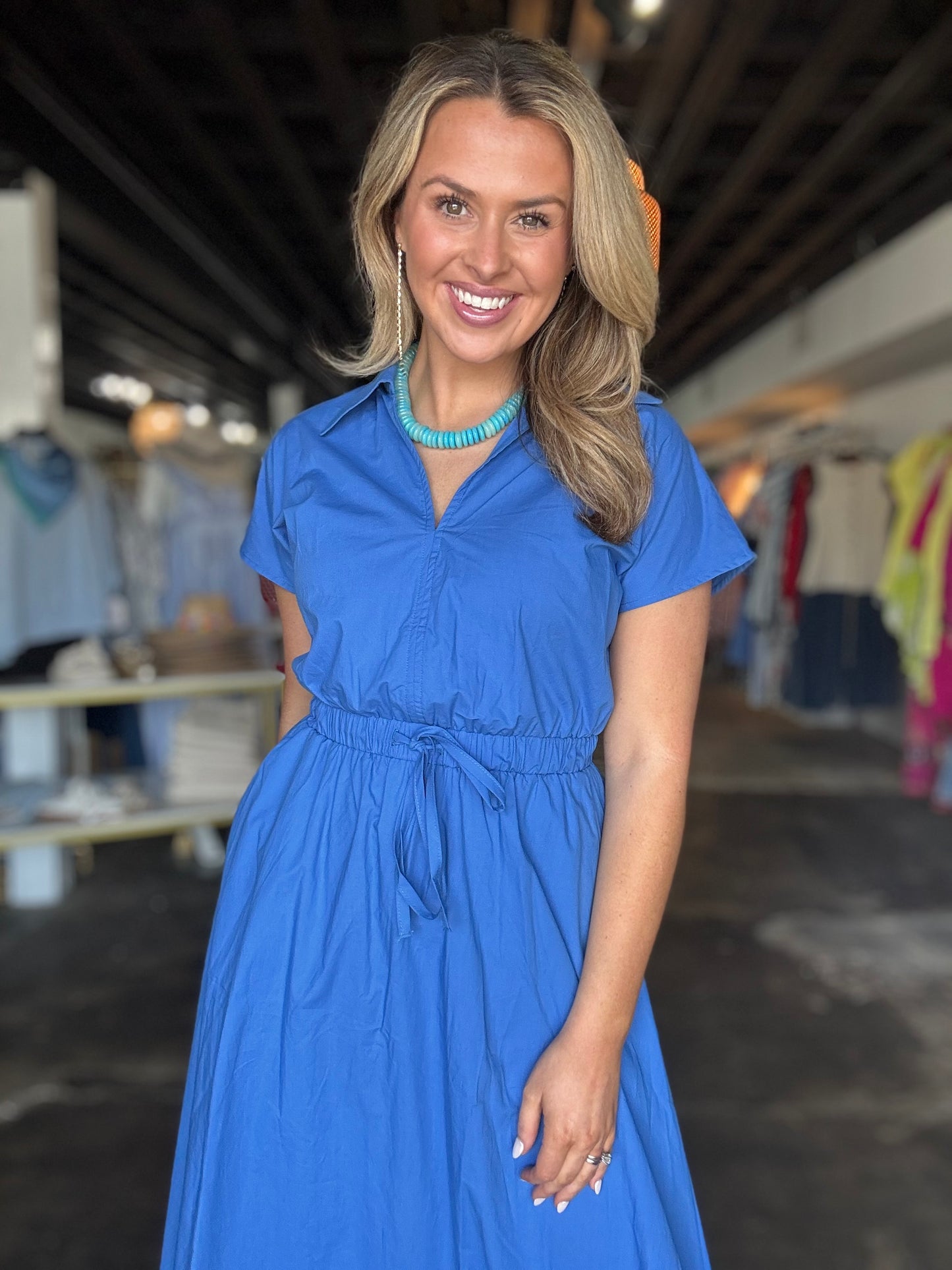 Summer Blues Midi Dress