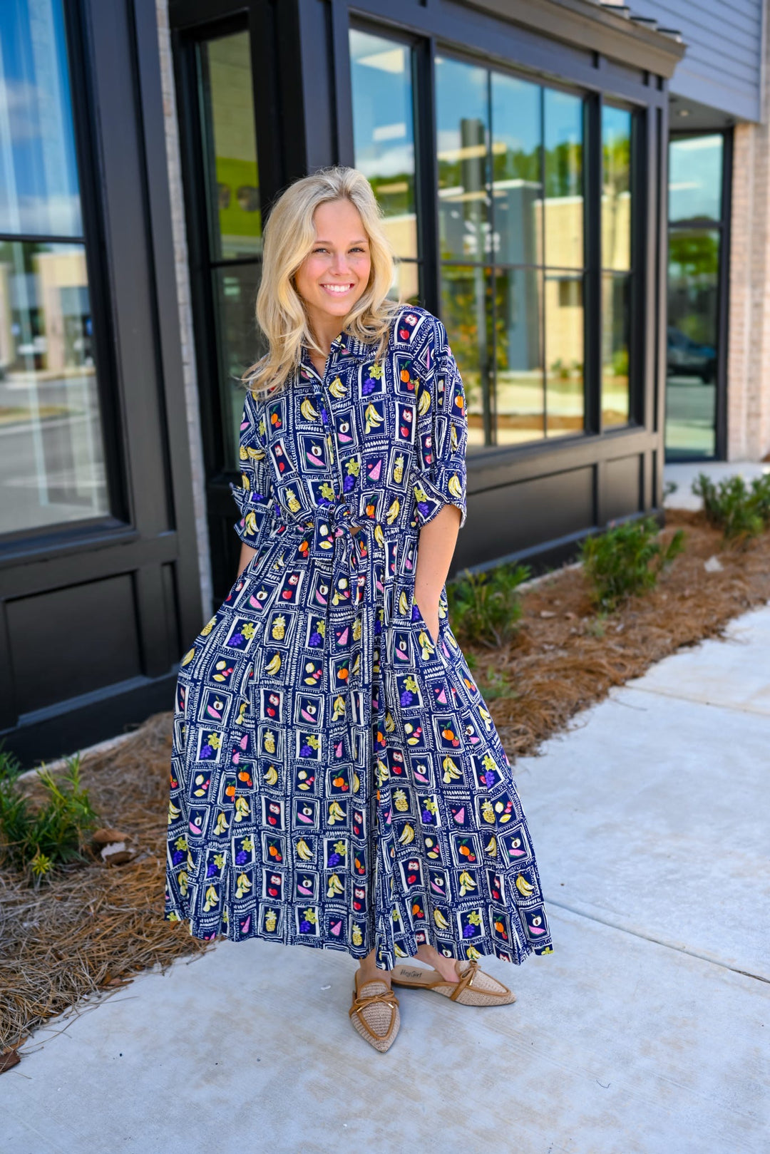 Italian Fruit Maxi Dress