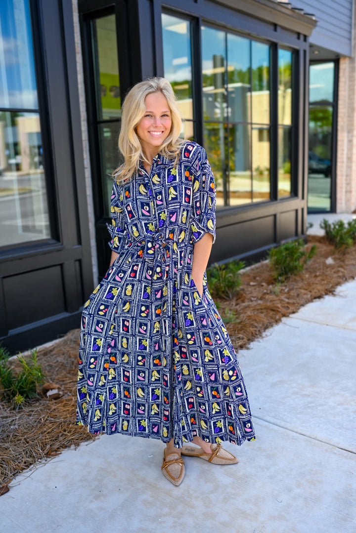 Italian Fruit Maxi Dress