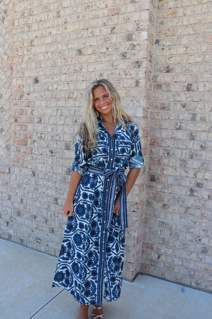 Palma Maxi in Santorini Print