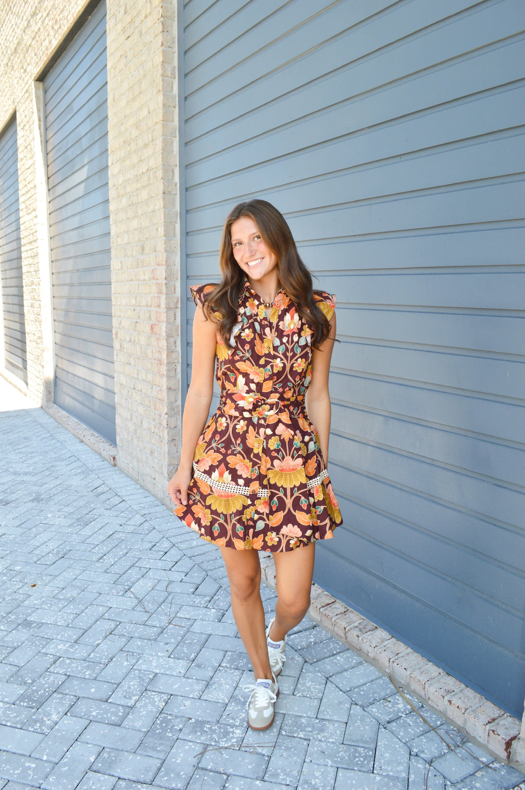 Amber Bloom Mini Dress