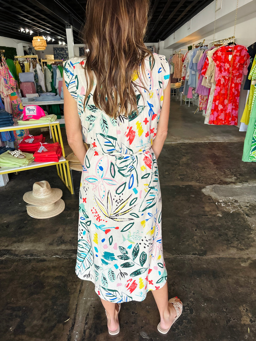 Cream Geo Dress